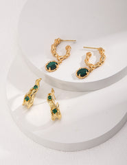 Malachite Earrings