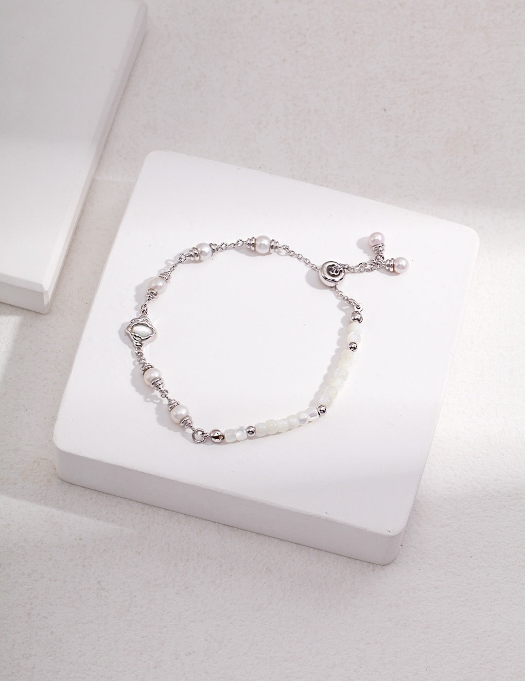 Sterling Silver Mother Of Pearl Bracelets, Dainty Minimalist Bracelet, Perfect for Everyday Wear