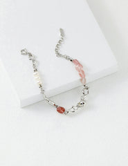 Pearl Bracelets,Strawberry Crystal Bracelet,Dainty Minimalist Bracelet, Perfect for Everyday Wear