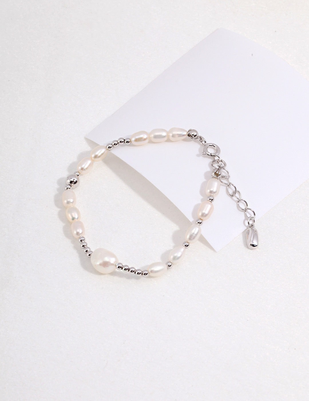 Sterling Silver Pearl Bracelets,Freshwater Pearl Bracelet,Minimalist Simple Pearl Accessories,Natural Pearl Jewellery