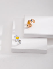 Elegant Gemstone Ring,Chunky Ring, Silver Band Ring,Modern Minimalist Ring