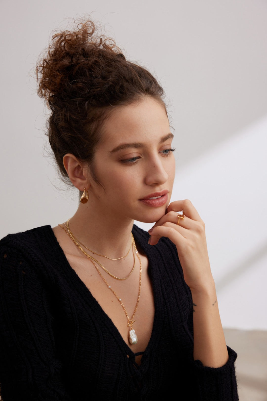 Gold Hoop Earrings, Gold Plated Hoops Medium Size, Thick Gold Hoops, Minimalist Hoops, Bold Hoop Earrings