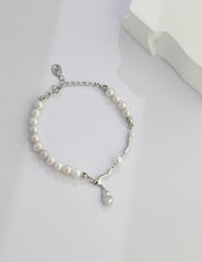 Womens Freshwater Pearl Bracelet, Pearl Bracelet, Beaded Bracelet, Genuine Natural Pearls, Wedding Bracelet, Gift For Her, Bridesmaid Gift