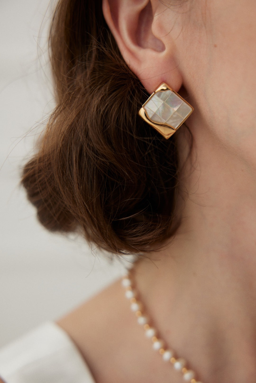 Square Shell Earrings