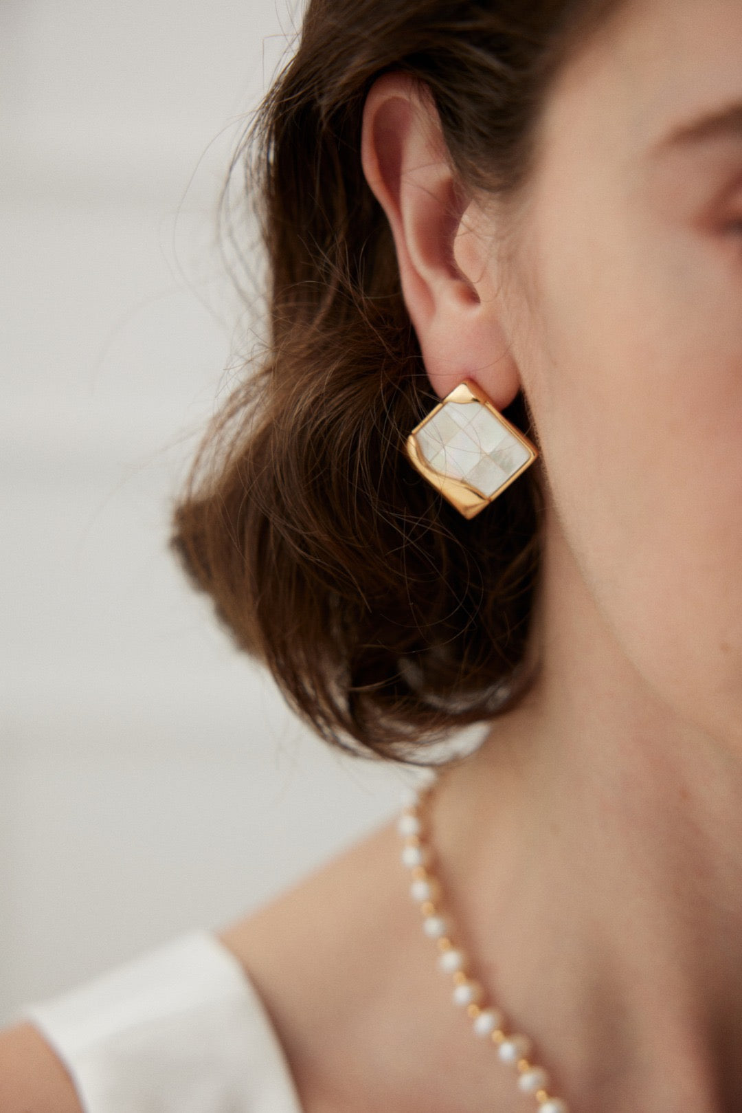 Square Shell Earrings