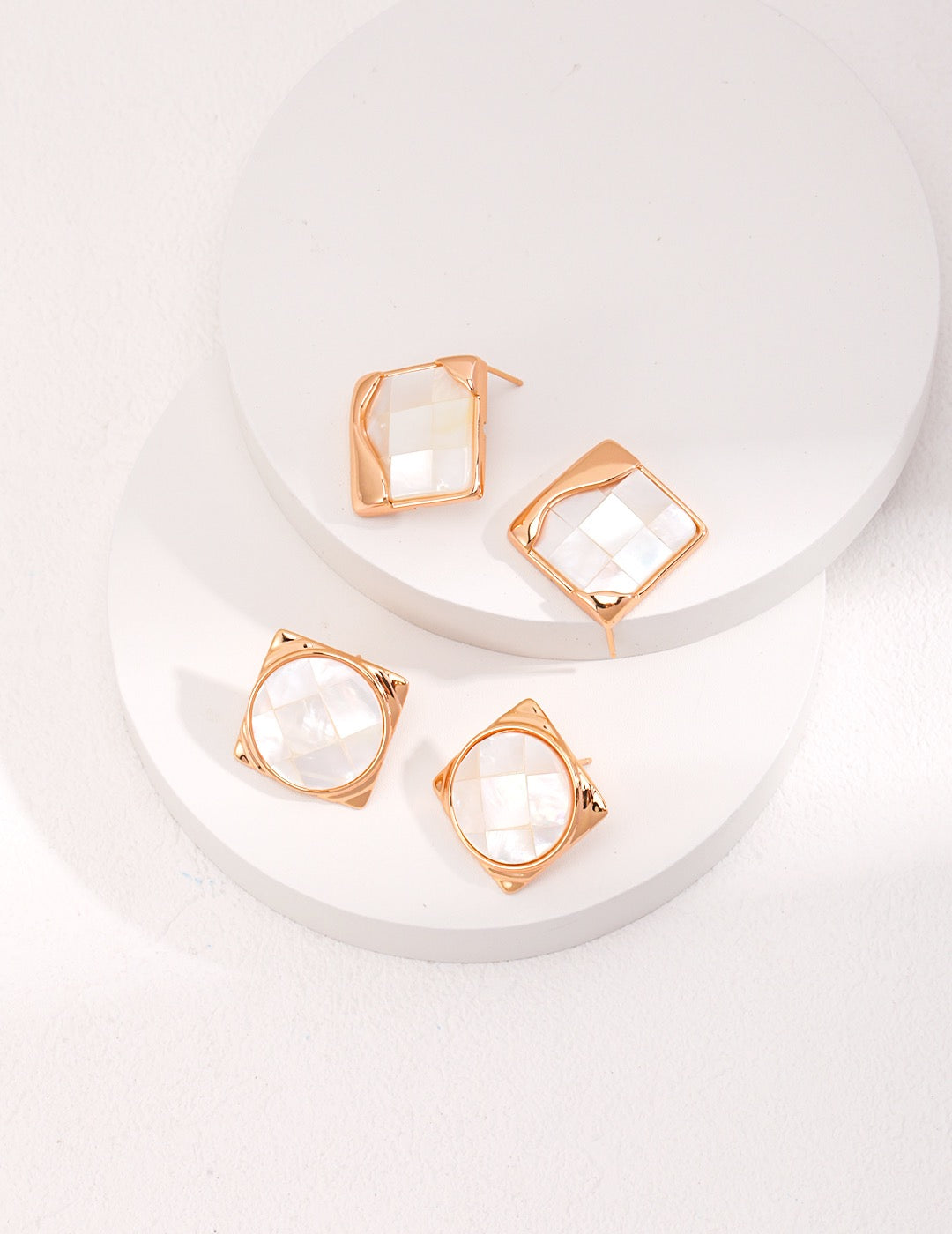 Square Shell Earrings