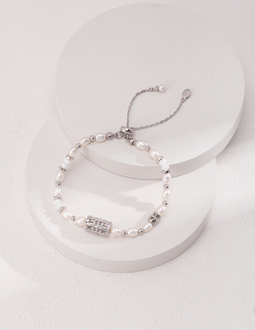 Sterling Silver Pearl Bracelet