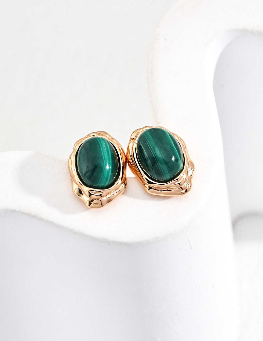 Malachite Stud Earrings