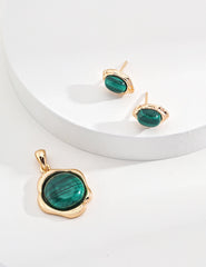 Malachite Stud Earrings