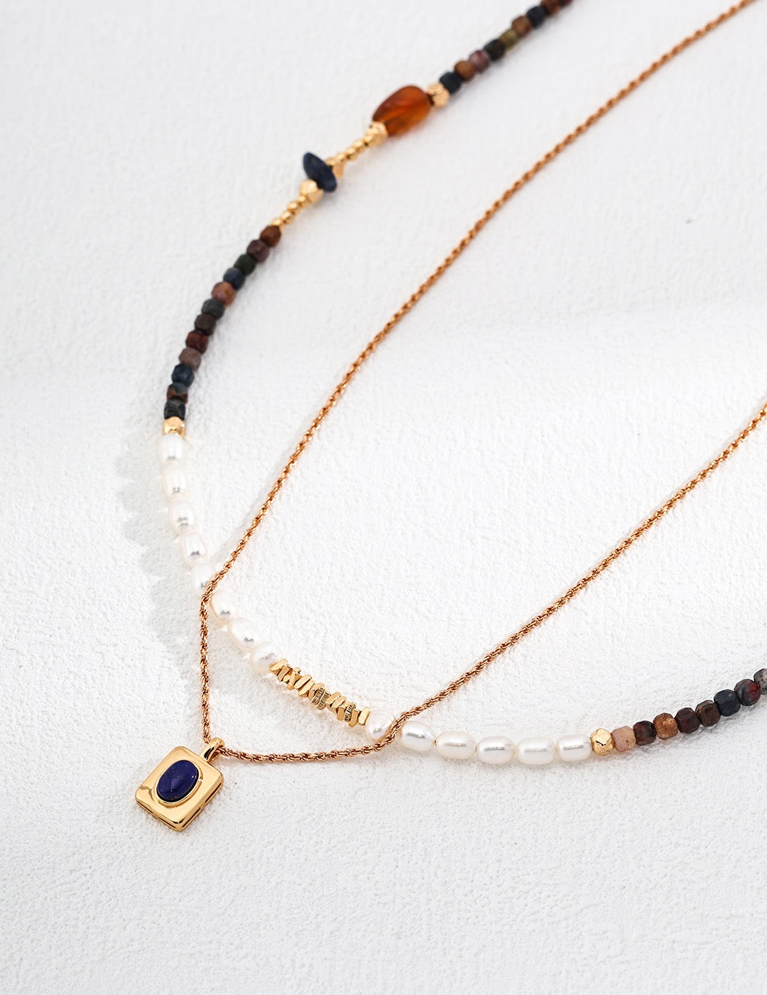 Tiger Eye Pearl Necklace