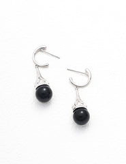 Sterling Silver Onyx Earrings