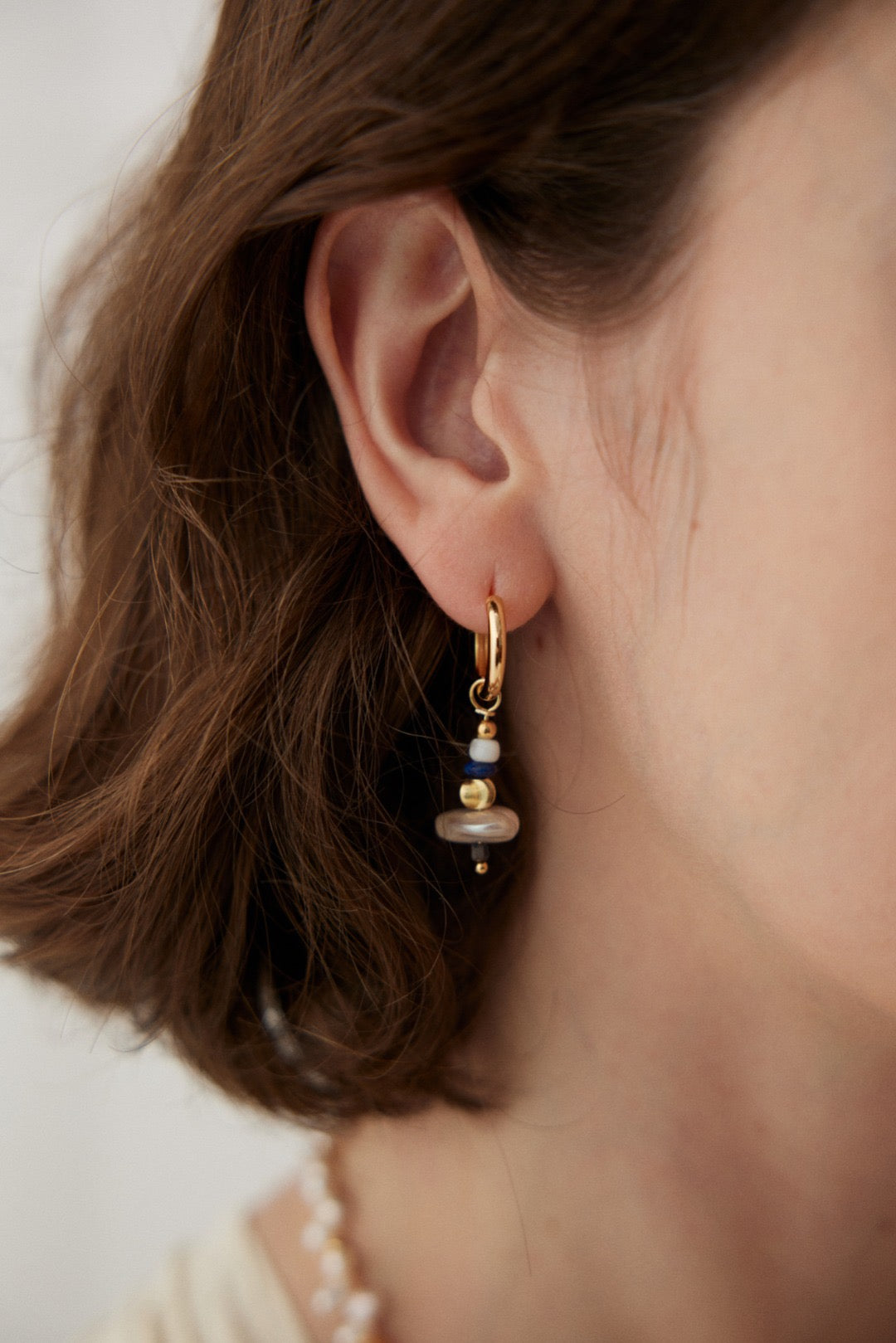 AB Asymmetric Pearl Earrings