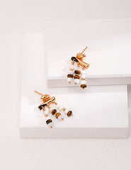 Unique Ethnic Tiger Eye Earrings