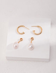 Shaped baroque pearl earrings,high quality gold plated earrings,natural baroque pearl earrings,unique design earrings,pearl earrings,fashion earrings