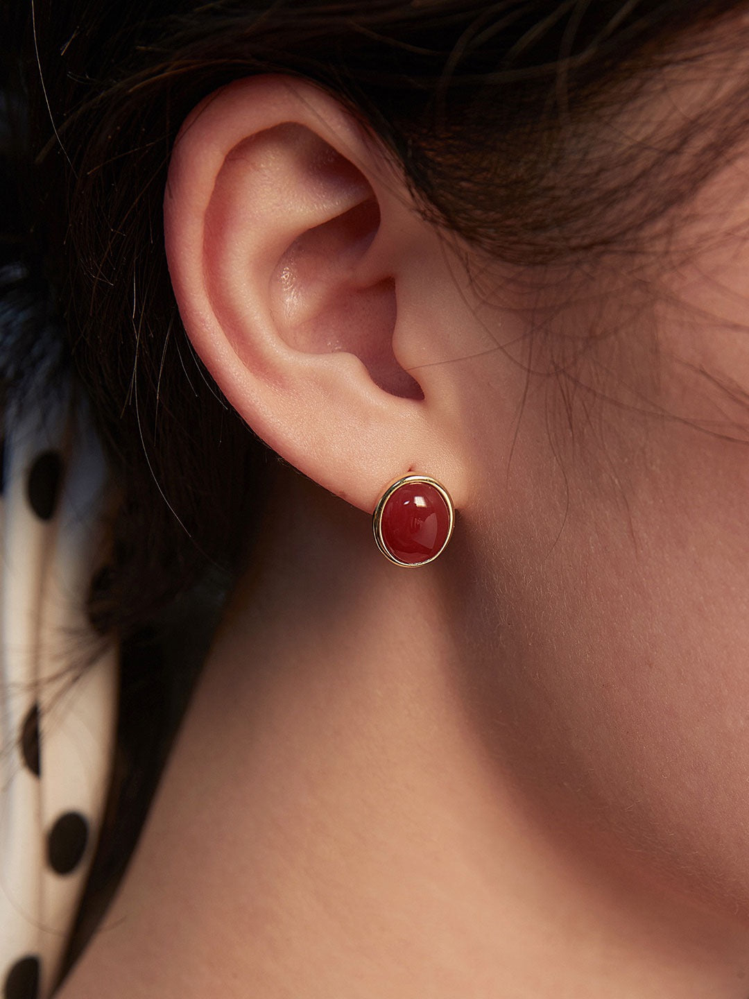  Gold Plated Agate Earrings