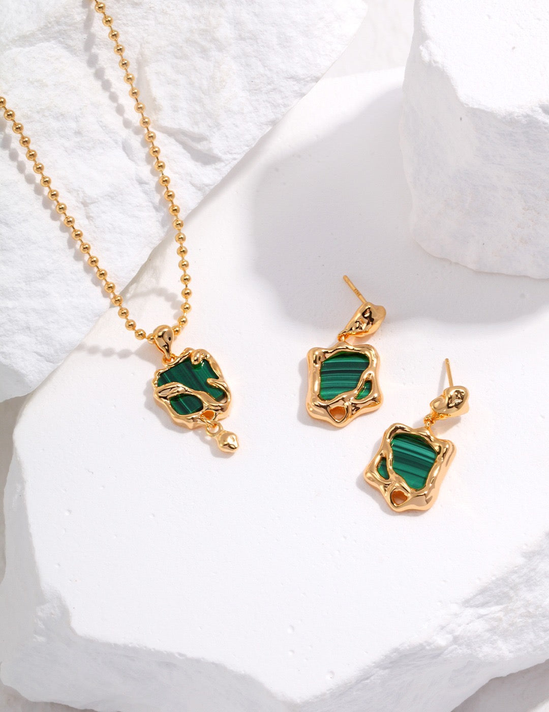 Malachite Earrings