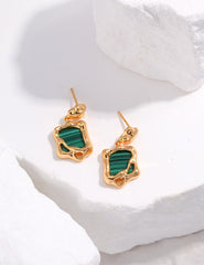 Malachite Earrings