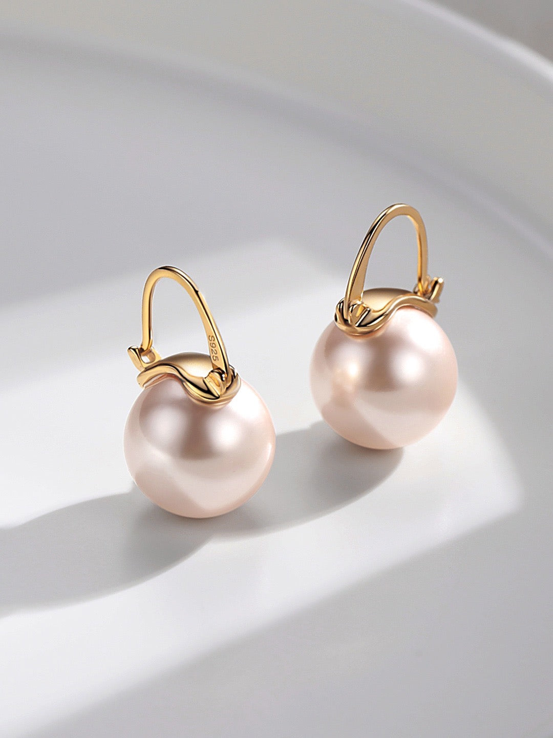 Dream Bead Earrings, Pearl Earrings, Hoop Pearl Earrings