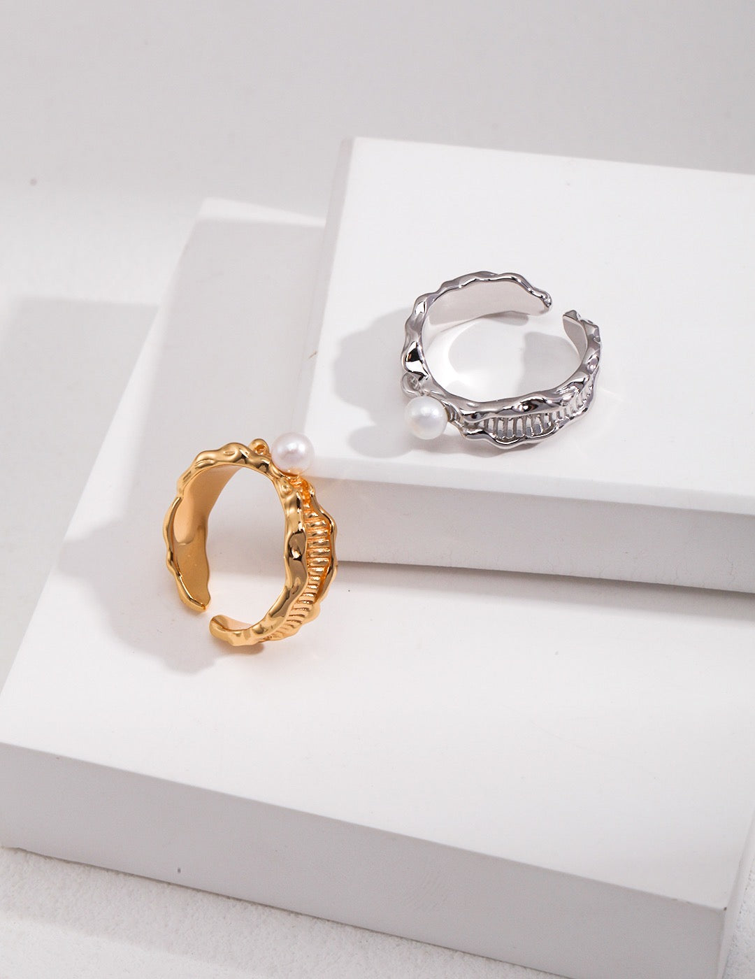 Ocean Ring,Sea Wave Shaped Silver Ring,Minimalist Earrings,Elegant Gemstone Ring