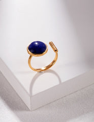 Natural Lapis Lazuli Ring,Unique Ring ,Womens Jewelry,Adjustable Size Ring