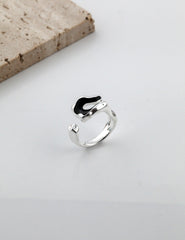 Drip Glaze Ring,Abstract Ring,Unique Ring ,Womens Jewelry