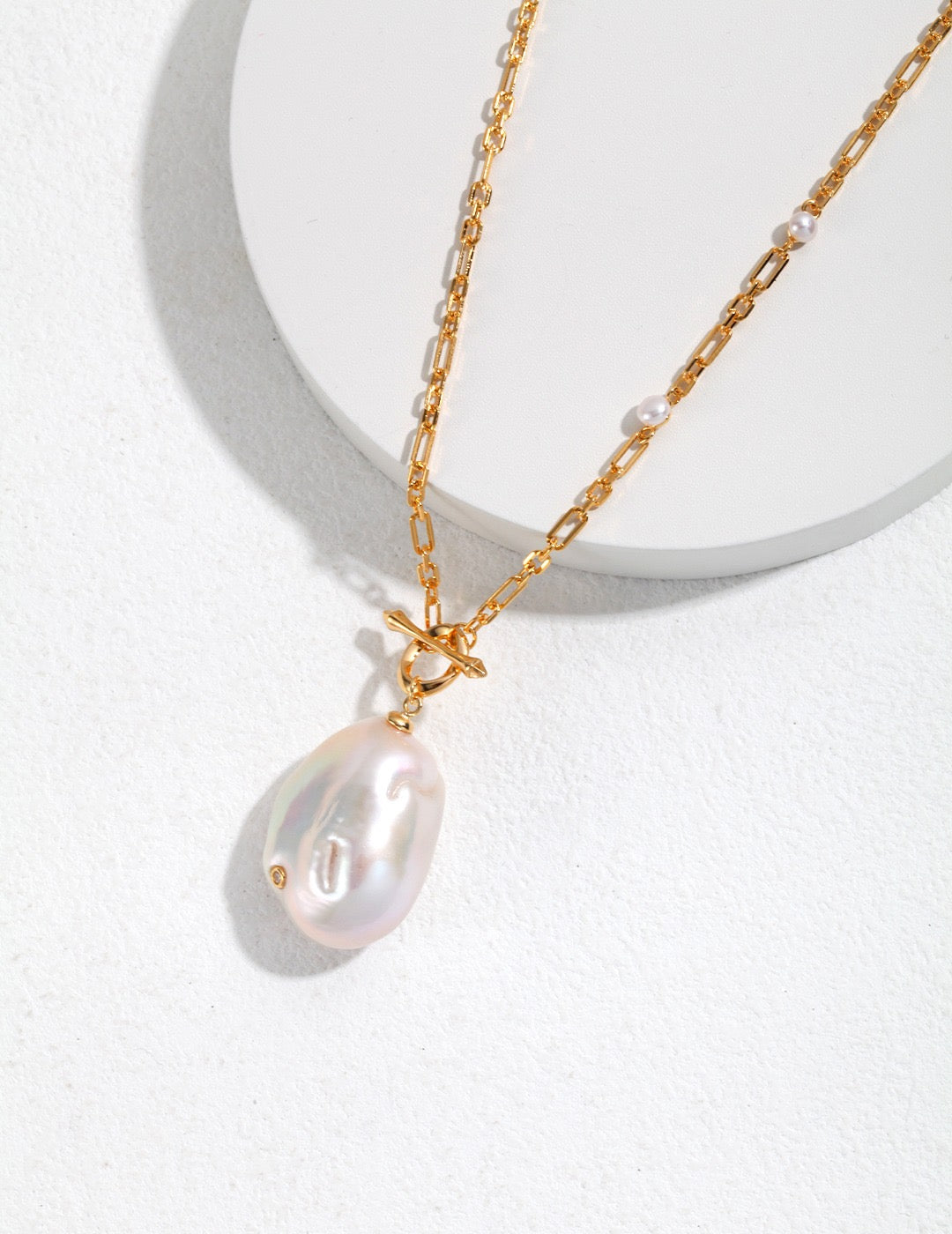 Baroque Pearl Necklace,Baroque Pearl Pendant Necklace ,Irregular Baroque Pearl Pendant Necklace ,Bridesmaids Gifts