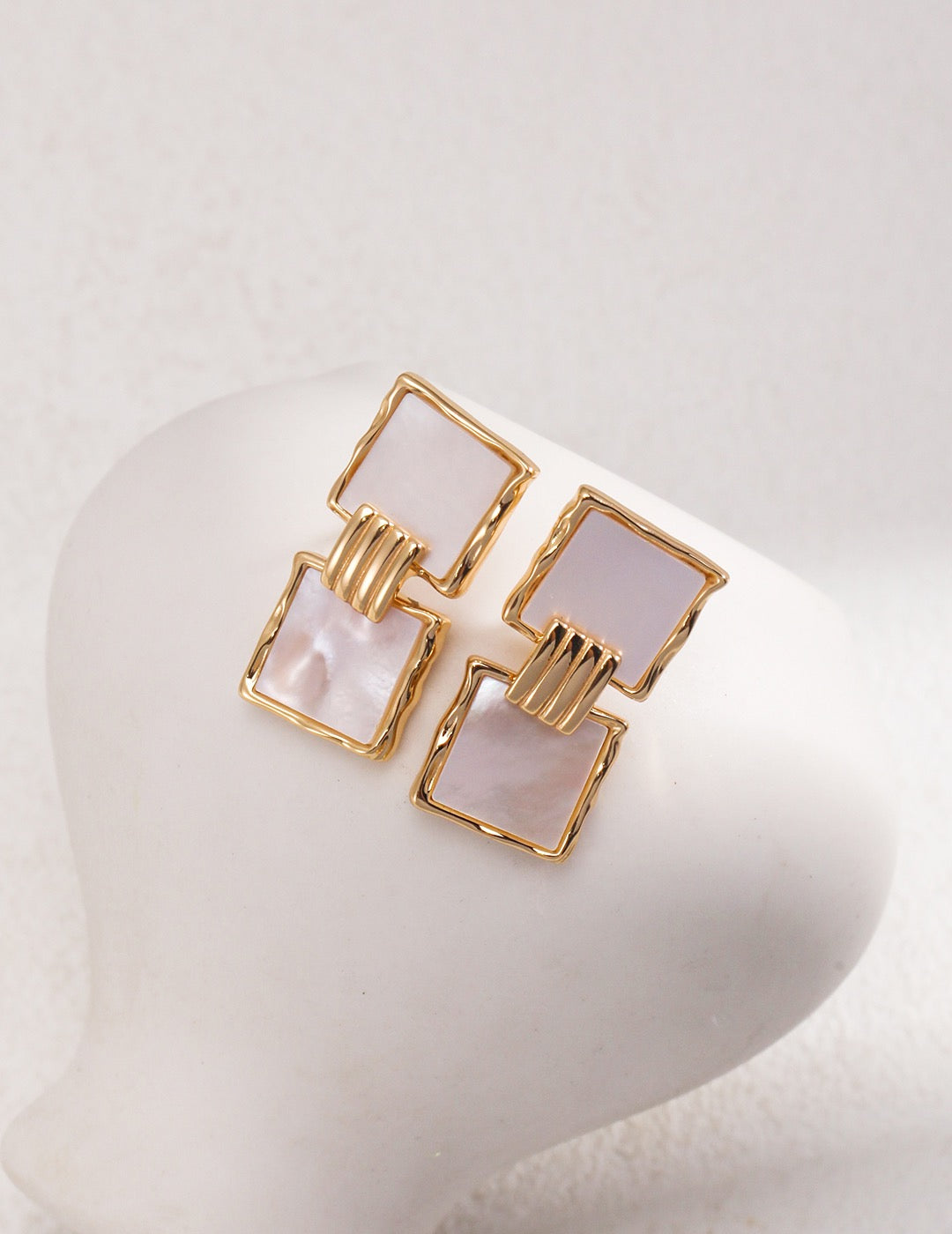 Square Shell Earrings