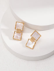 Square Shell Earrings