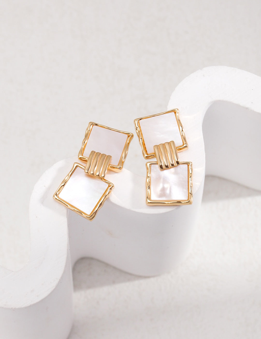 Square Shell Earrings