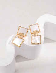 Square Shell Earrings