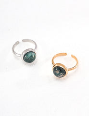 Natural Moss Agate Ring